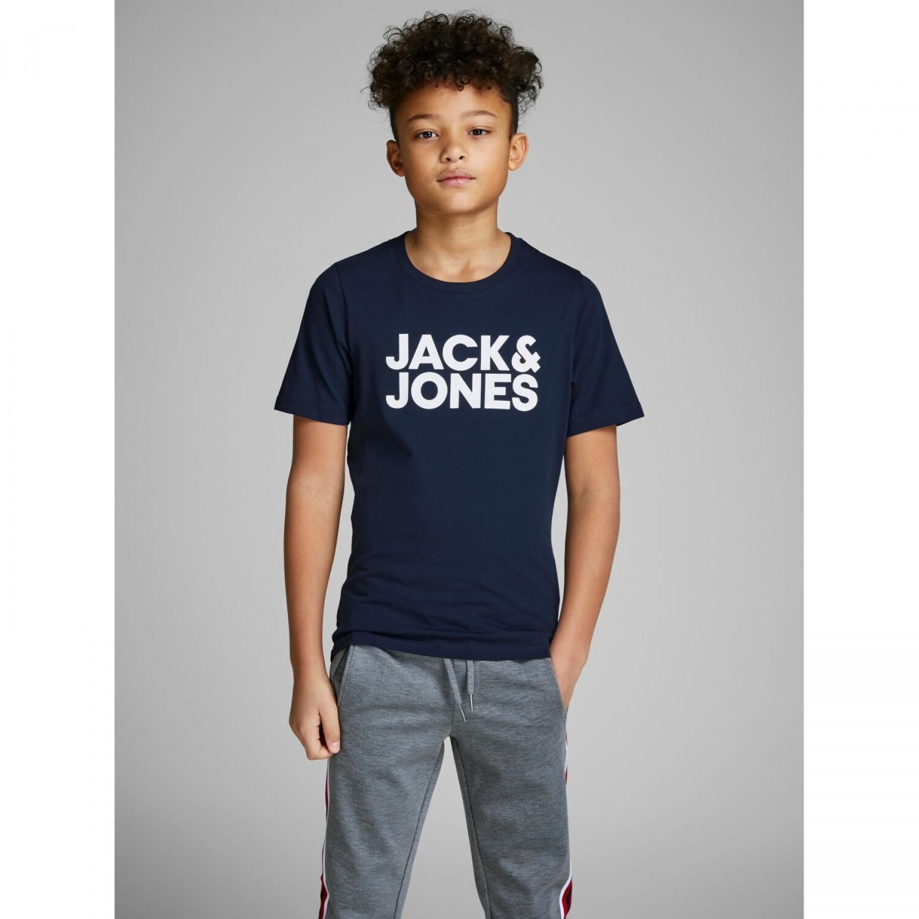 T-shirt med rund halsringning för barn Jack & Jones ecorp logo