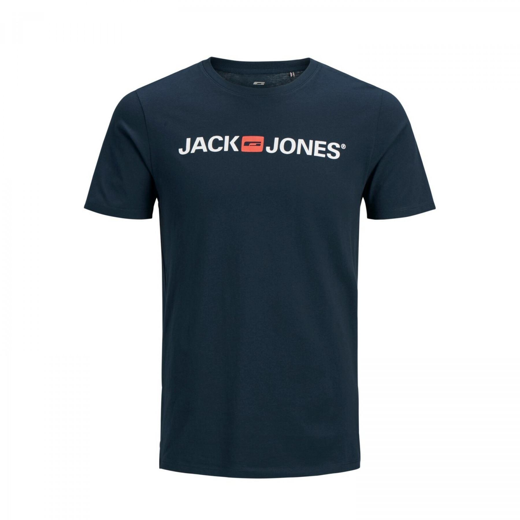 Stor T-shirt Jack & Jones col ras-du-cou ecorp logo