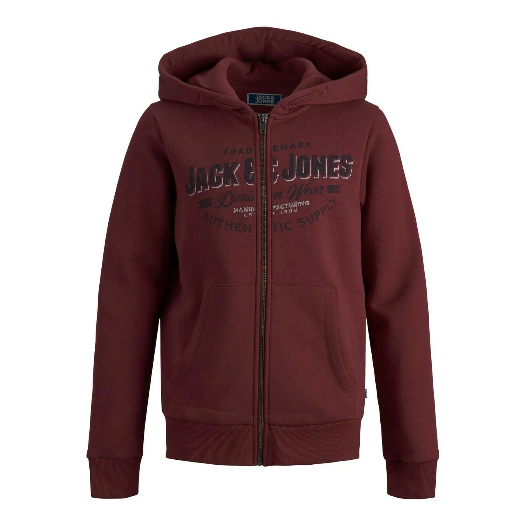 Sweatshirt med dragkedja för barn Jack & Jones Logo
