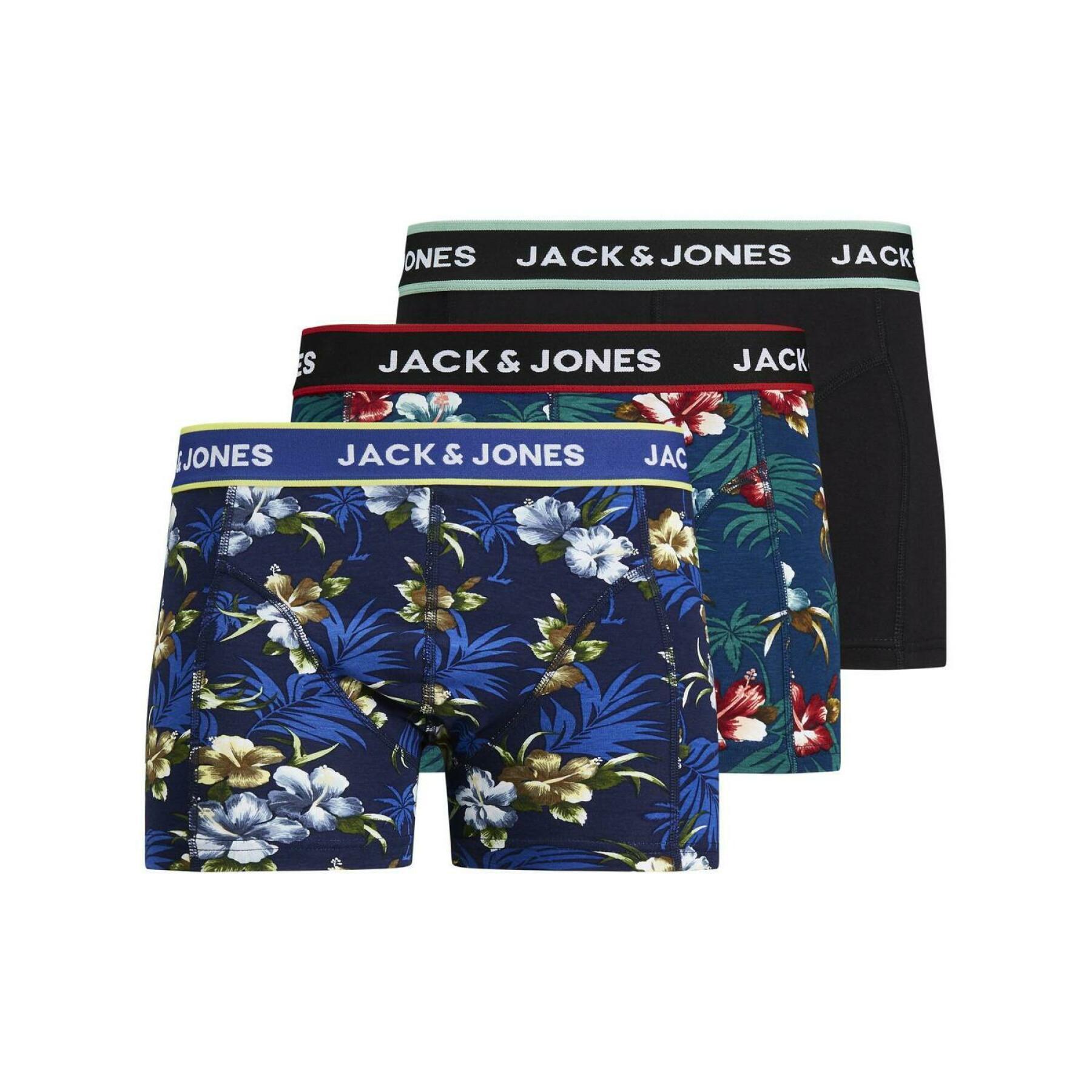 Set med 3 boxershorts för barn Jack & Jones flower