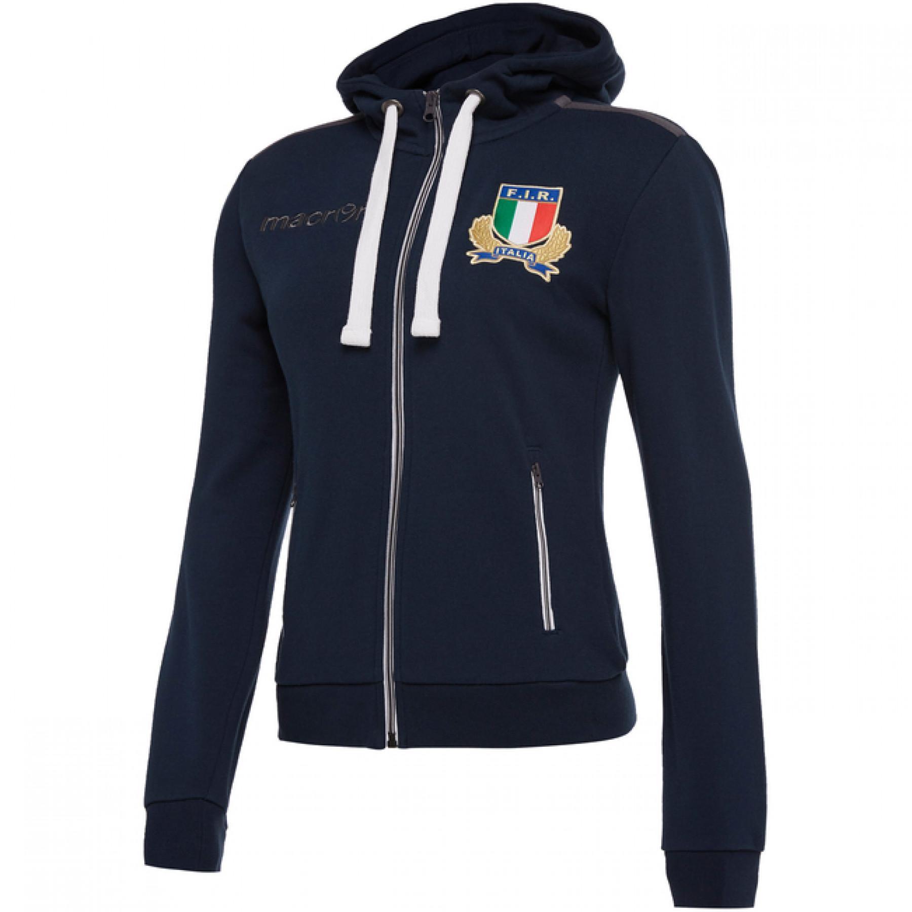 Sweatshirt med huva för kvinnor Italie Rugby 2018