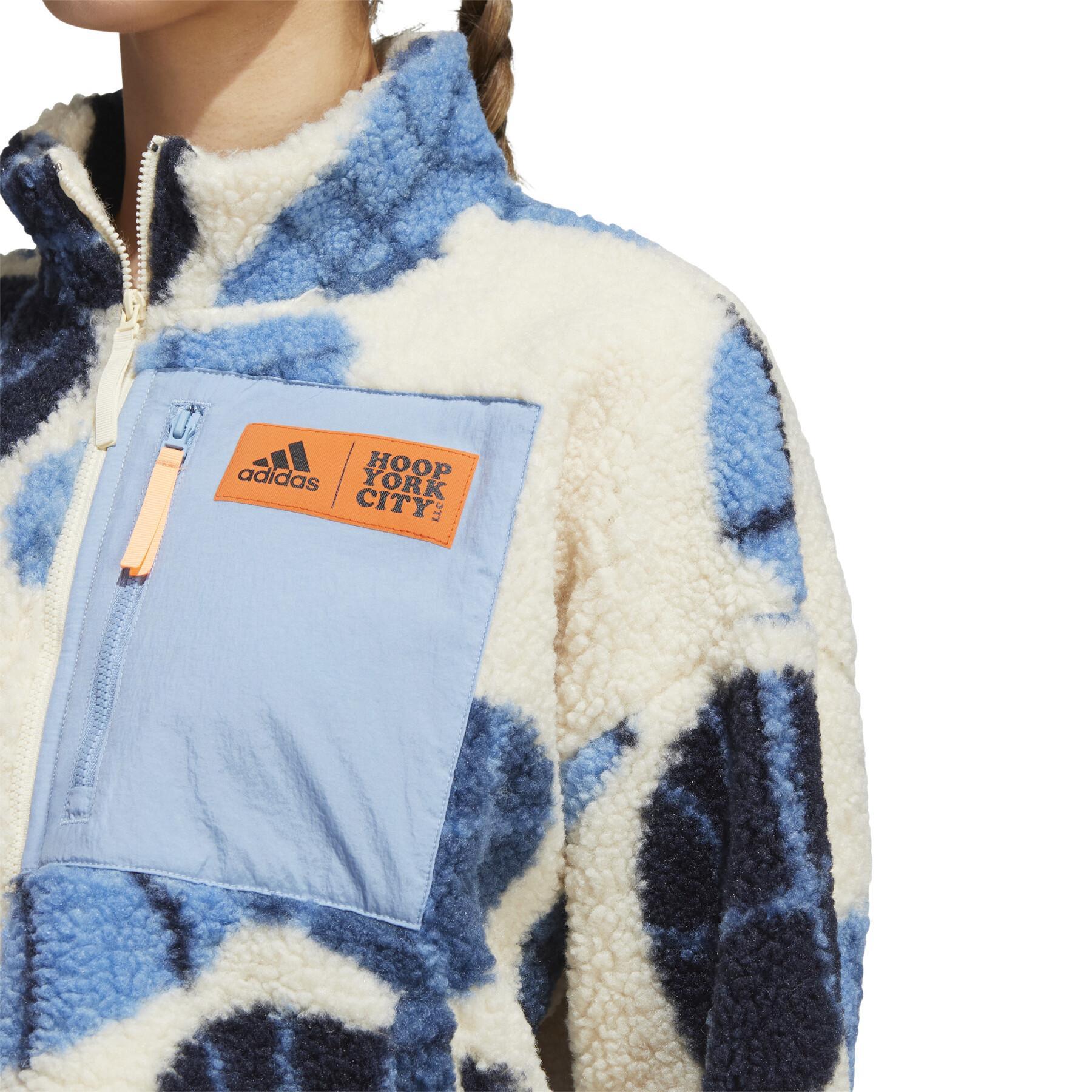 Fleece för kvinnor adidas Originals Hoop York City Sherpa