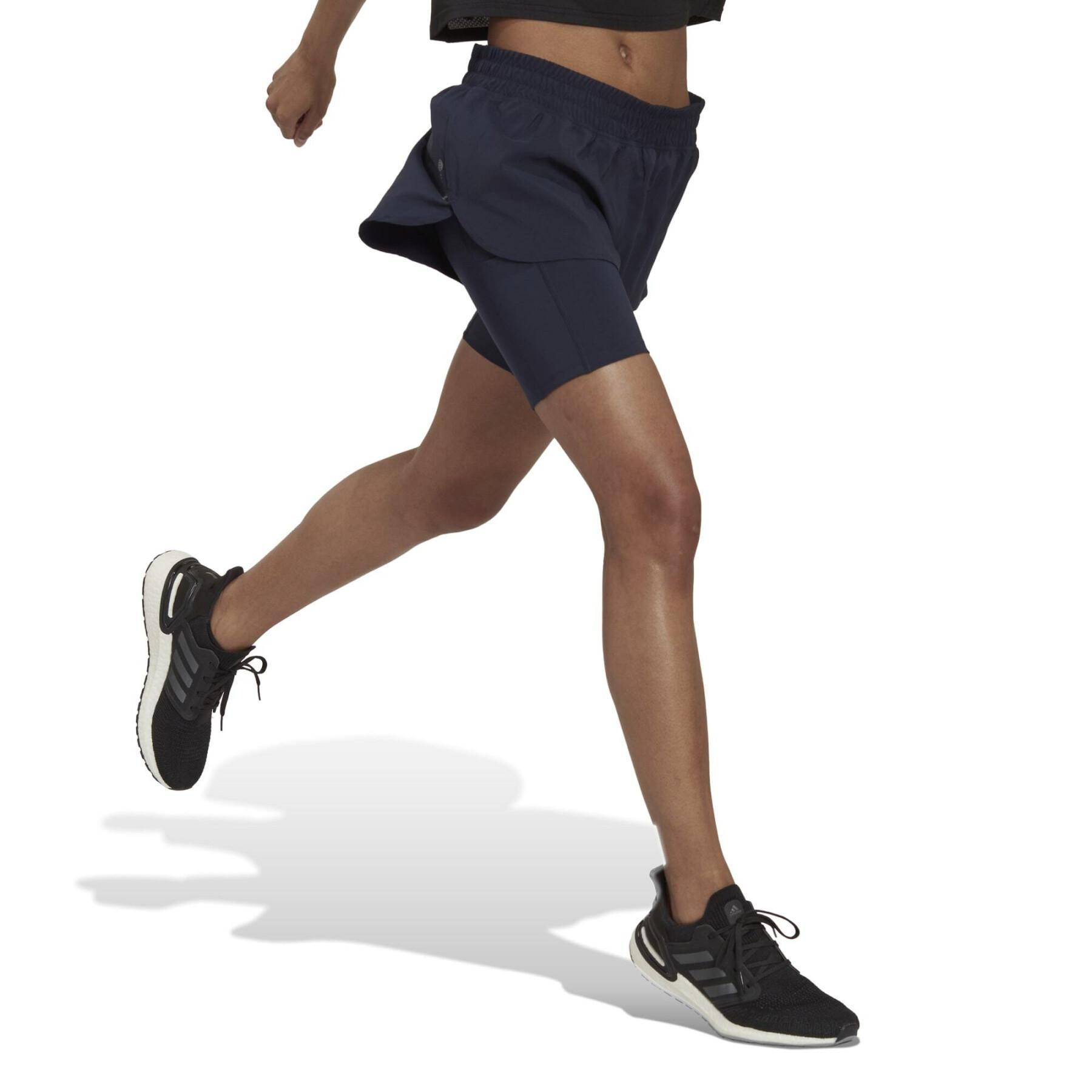 Två-i-ett löparshorts för kvinnor adidas Run icon