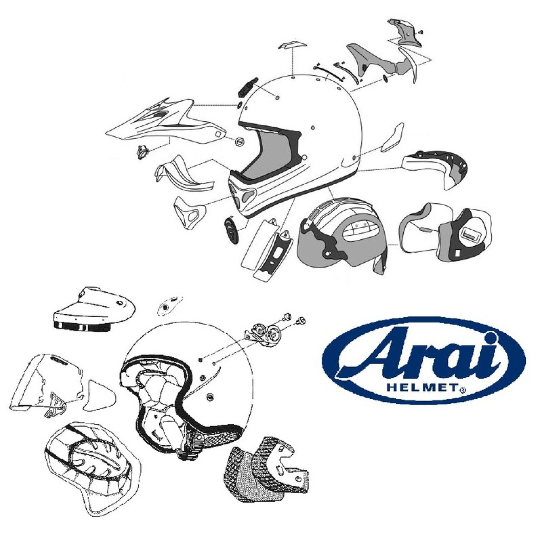 Diffusor för integrerad motorcykelhjälm med dialon Arai TX4