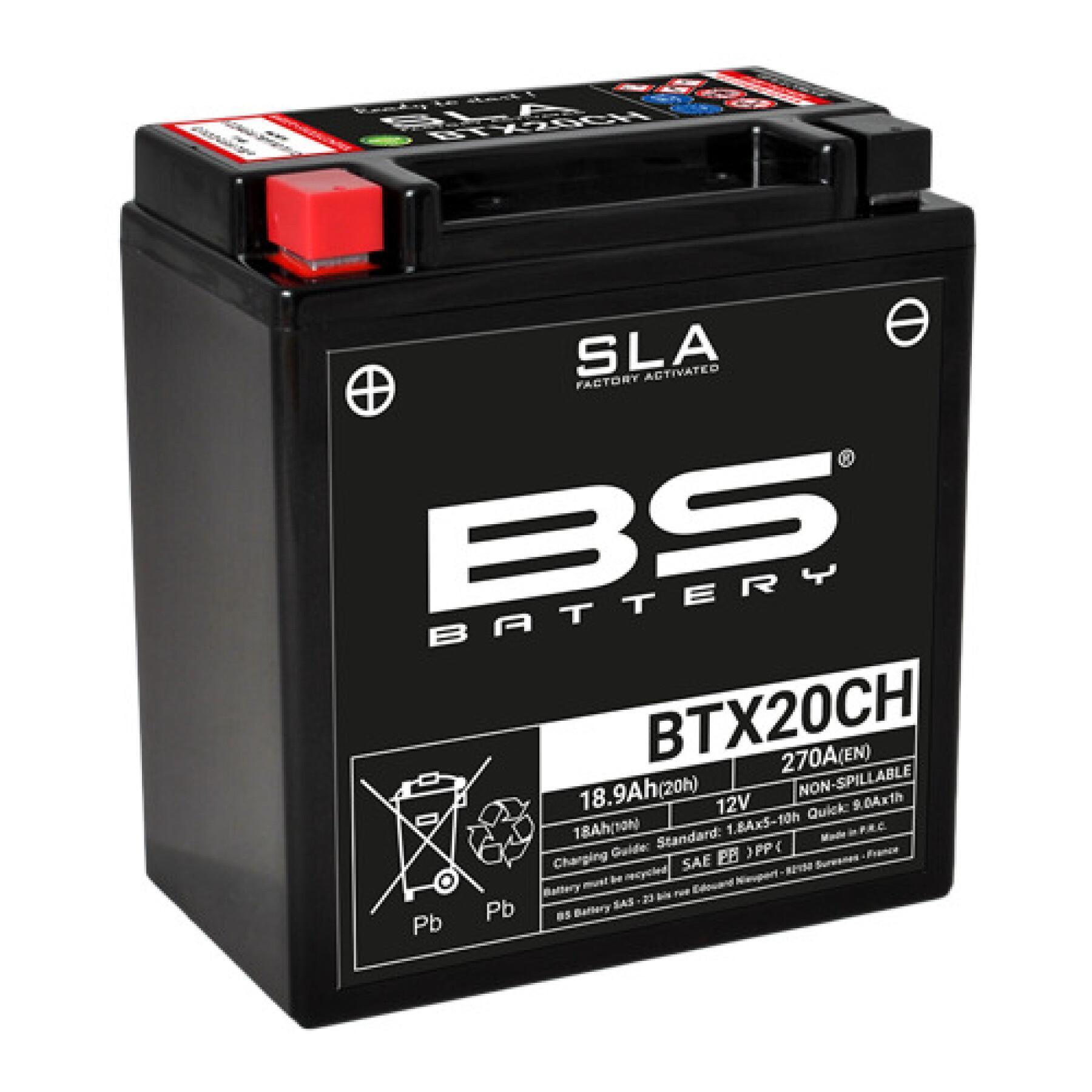 Batteri för motorcykel BS Battery SLA BTX20CH - C (10Hr) - C (20Hr)