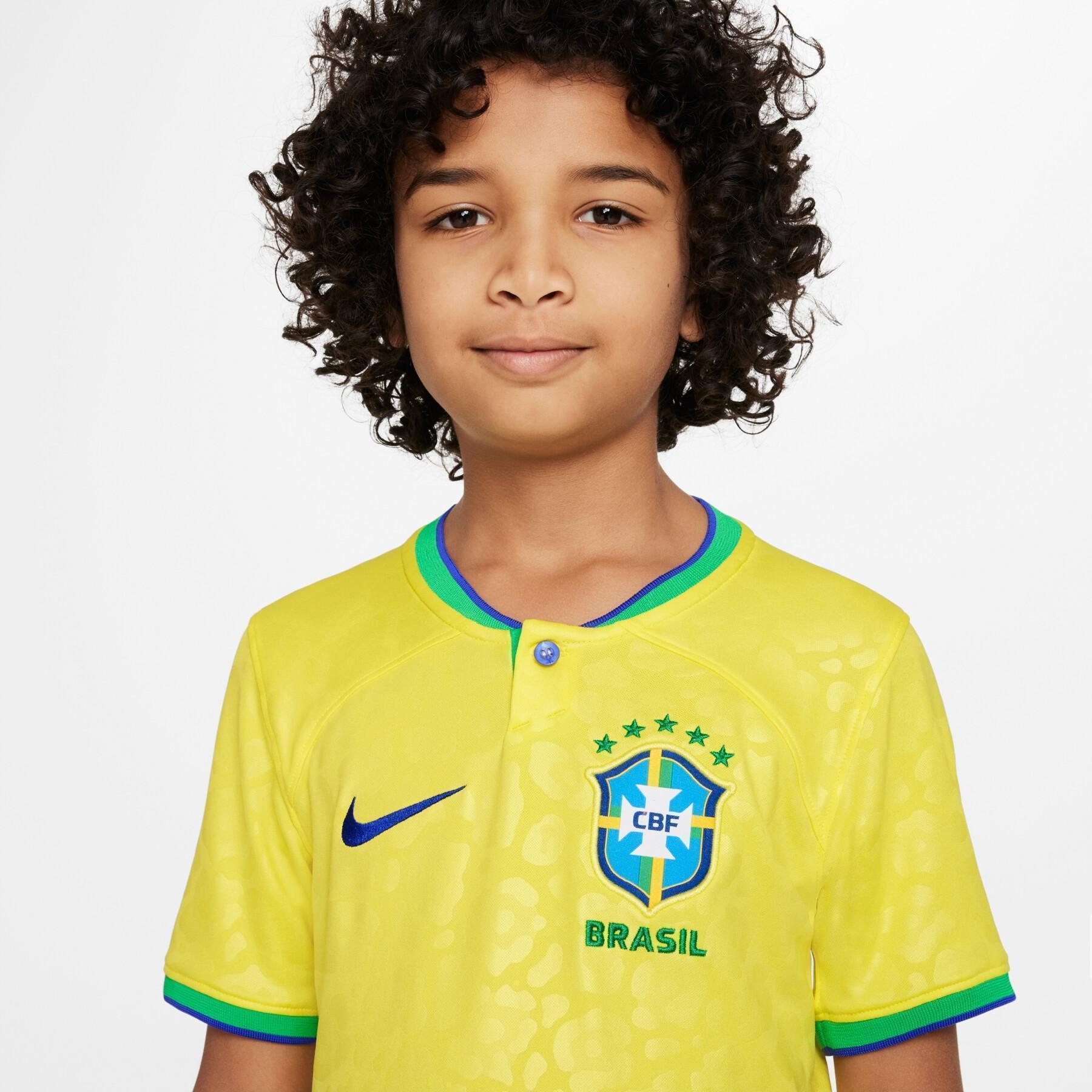 Världsmästerskapet 2022 - hemmatröja för barn Brésil