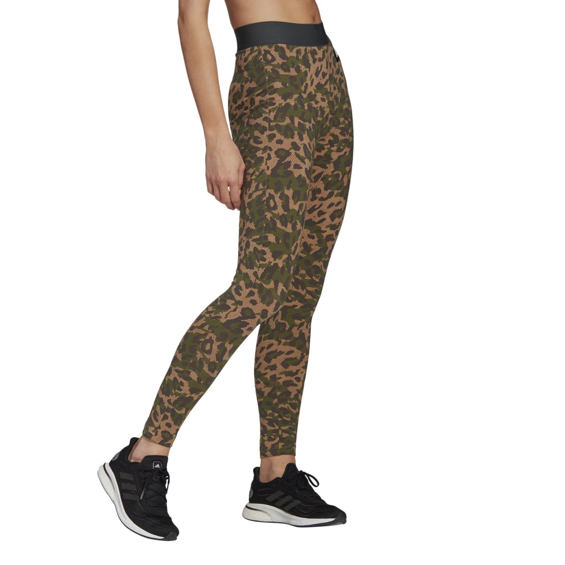 Leggings för kvinnor adidas Sportswear Leopard-Imprimé Cotton
