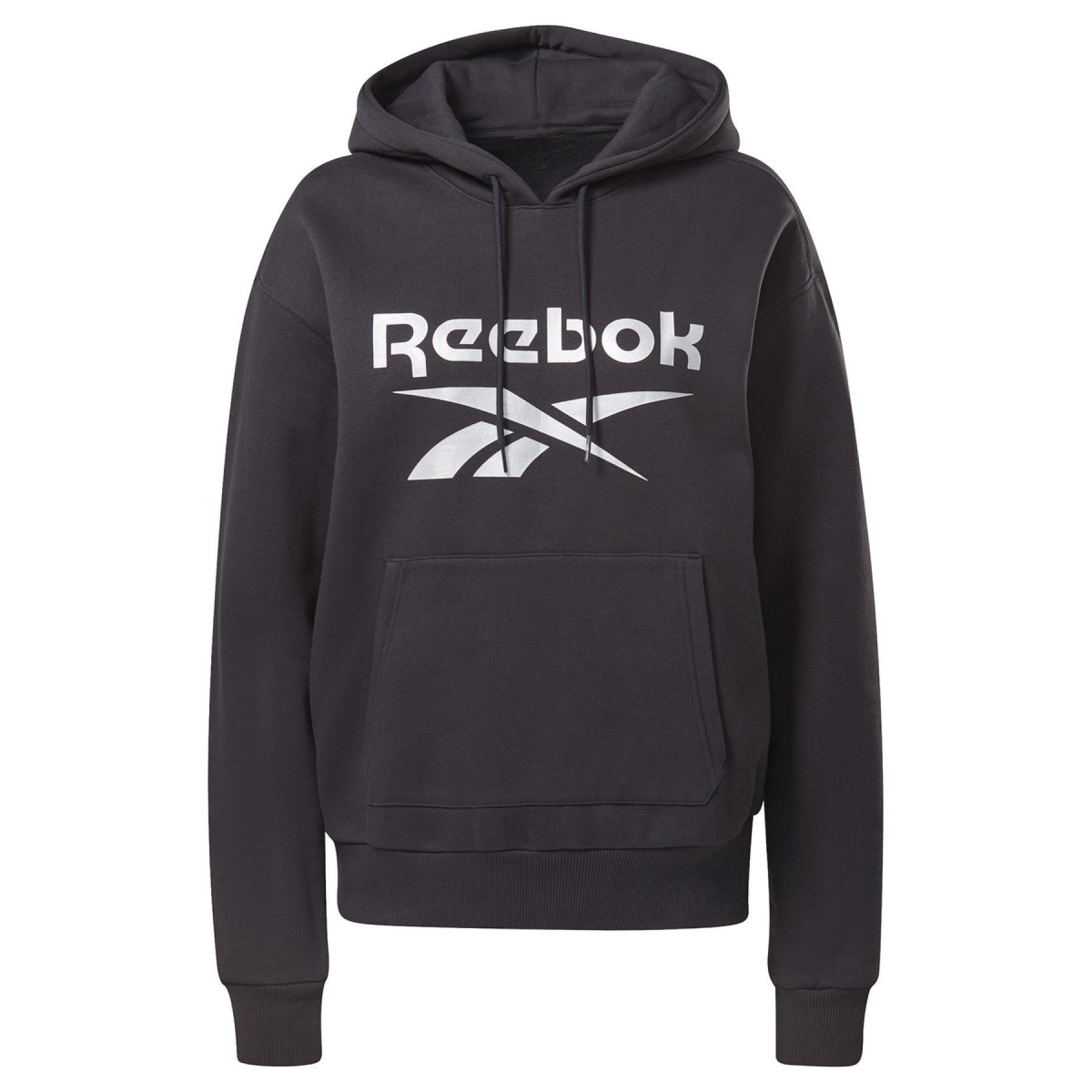 Sweatshirt med huva för kvinnor Reebok Identity Logo Fleece