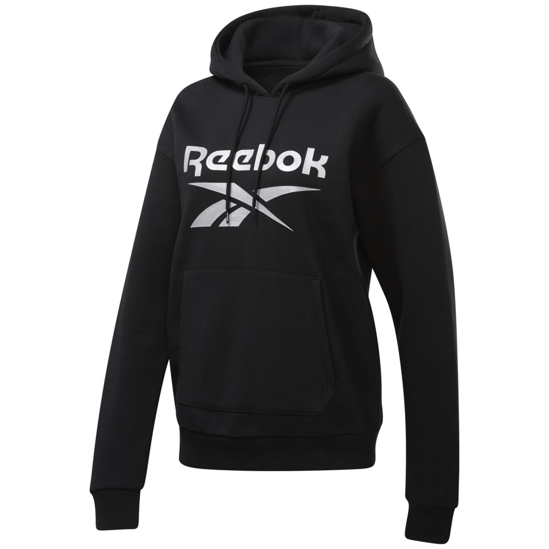 Sweatshirt med huva för kvinnor Reebok Identity Logo Fleece
