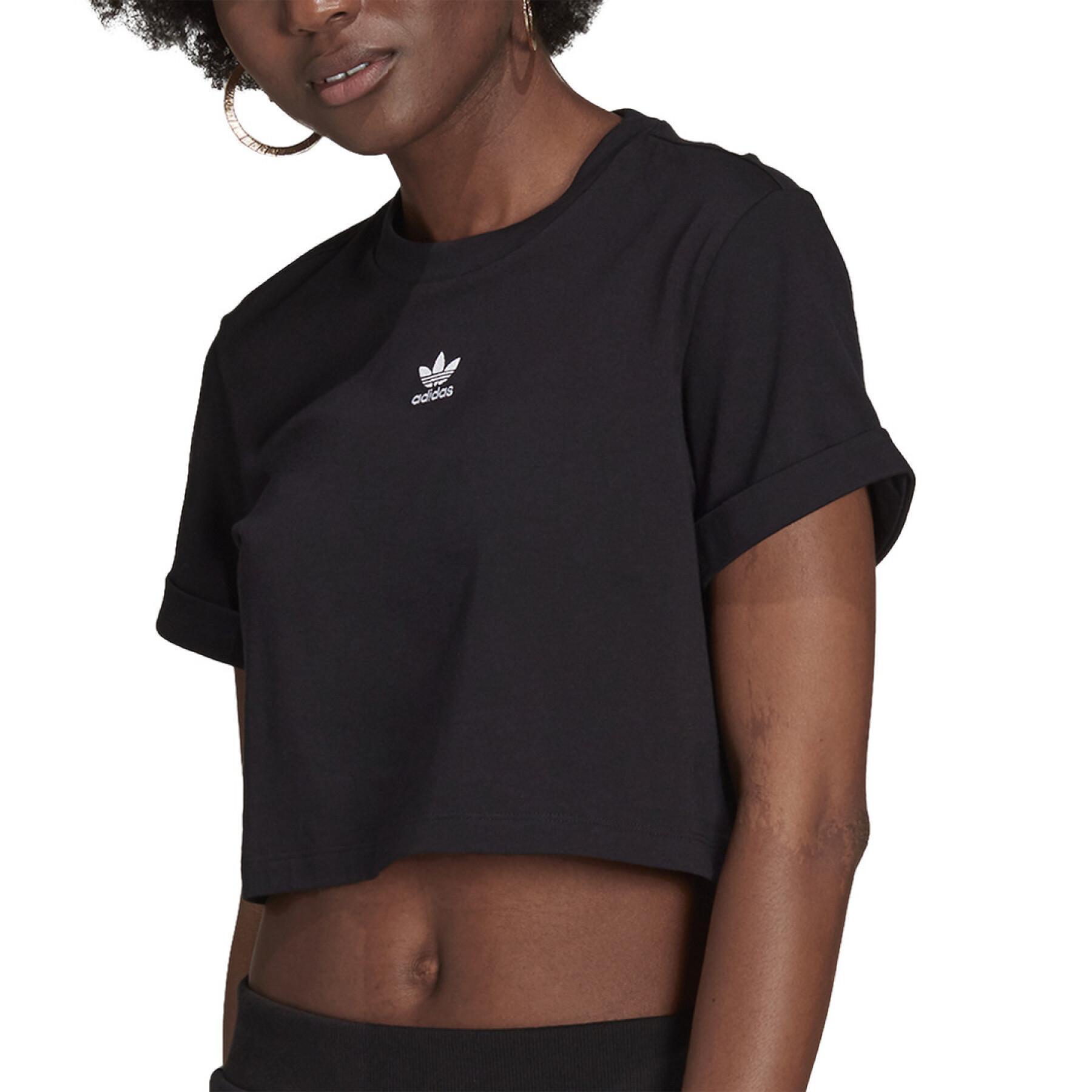 T-shirt för kvinnor adidas Adicolor Essentials Cropped