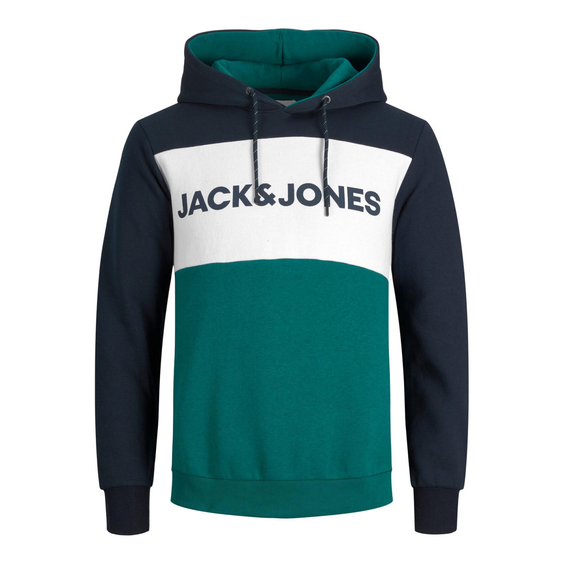 Sweatshirt med huva Jack & Jones Logo Blocking