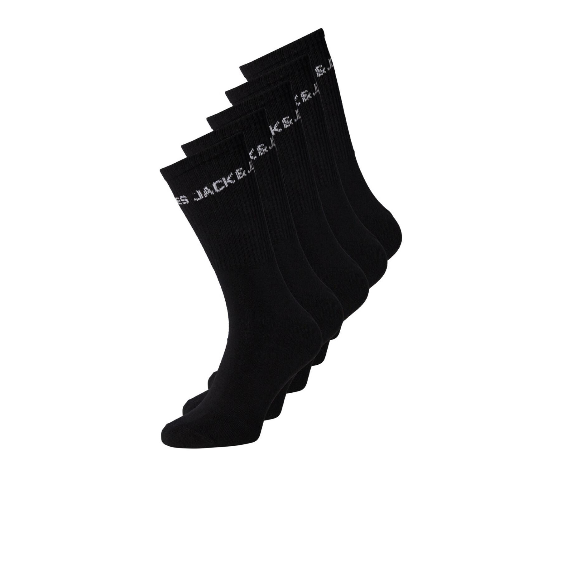 Förpackning med 5 par strumpor för barn Jack & Jones Basic Logo