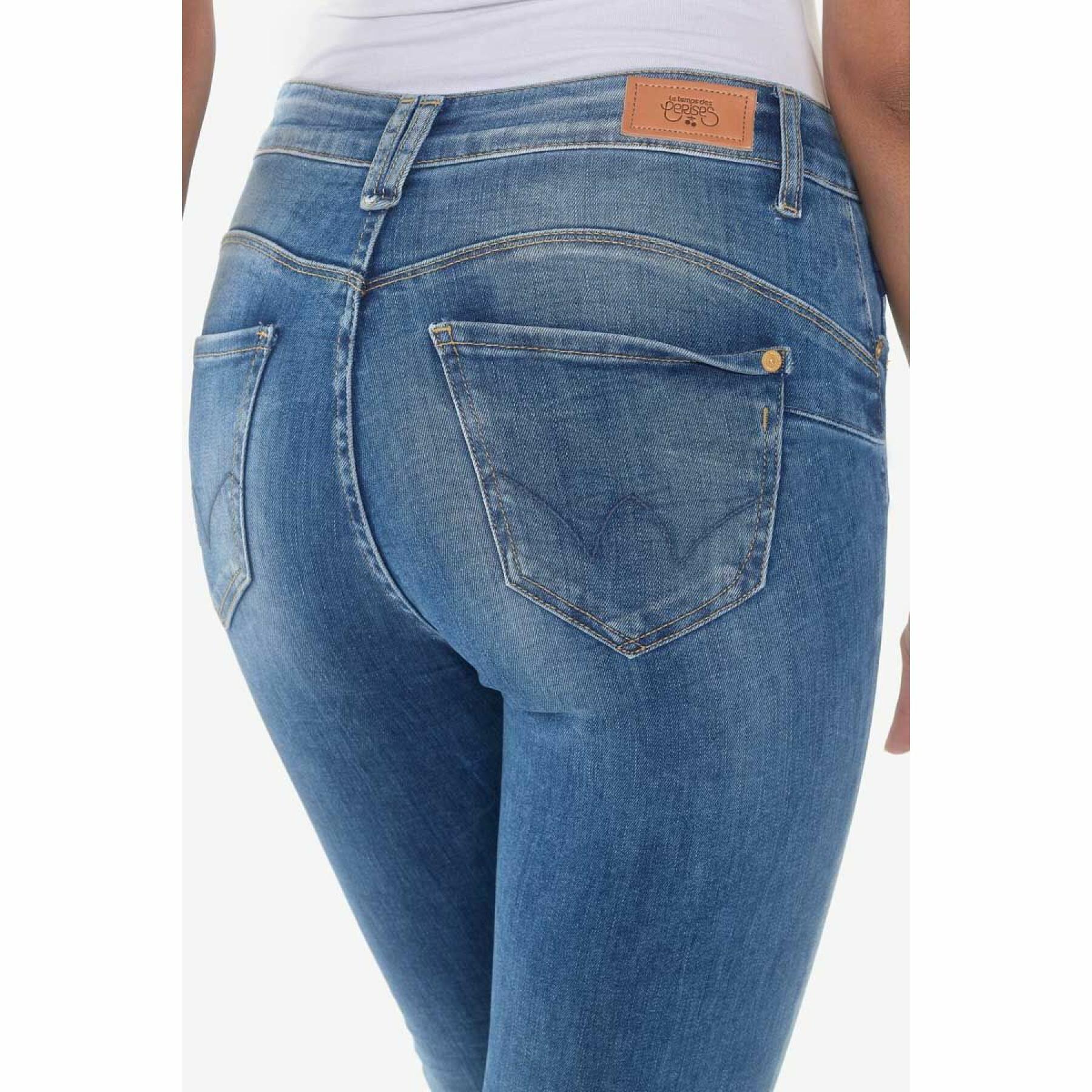 Skinny jeans för kvinnor Le Temps des cerises fawn pulp 7/8 N°4