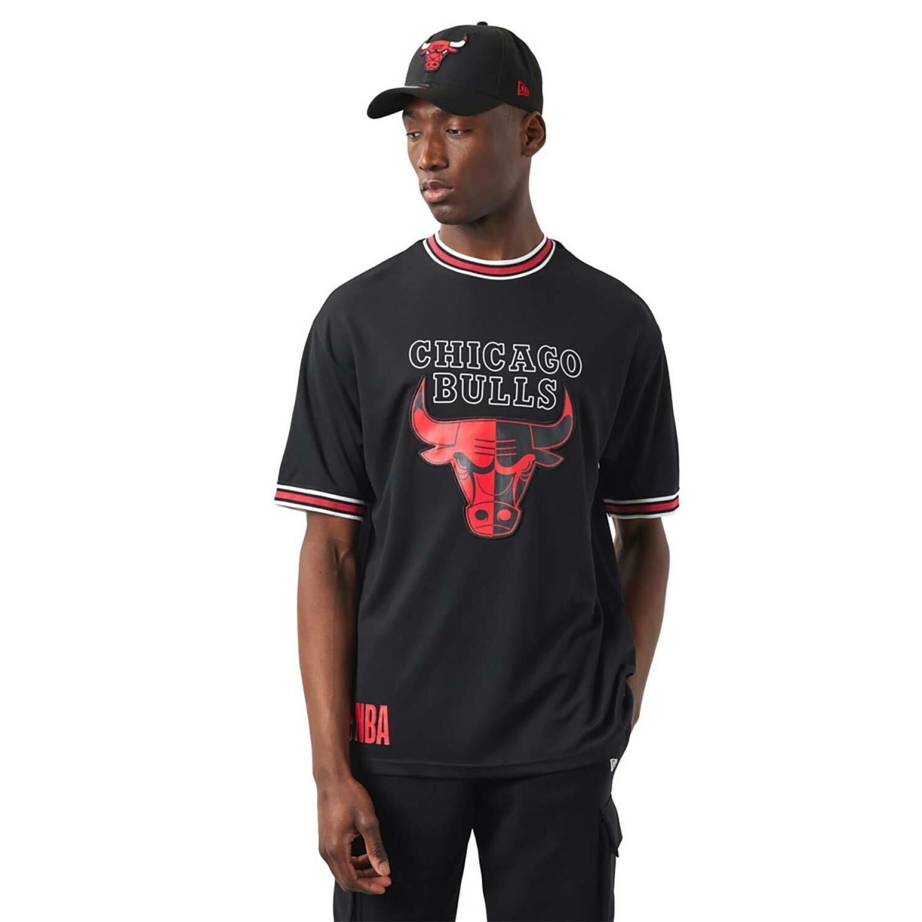 T-shirt med överdimensionerad logotyp Chicago Bulls