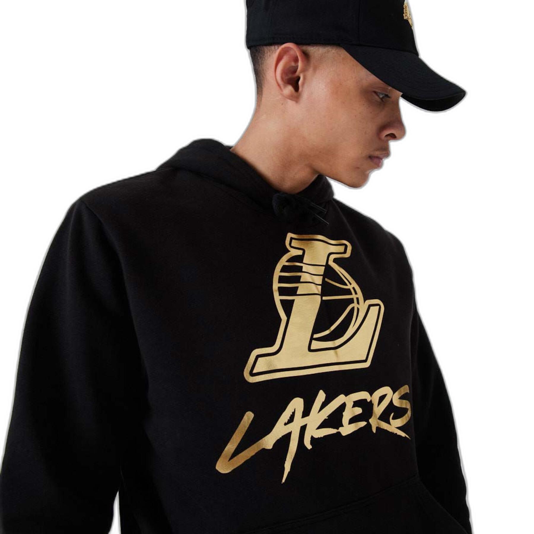 Sweatshirt med huva Los Angeles Lakers NBA Metallic PO