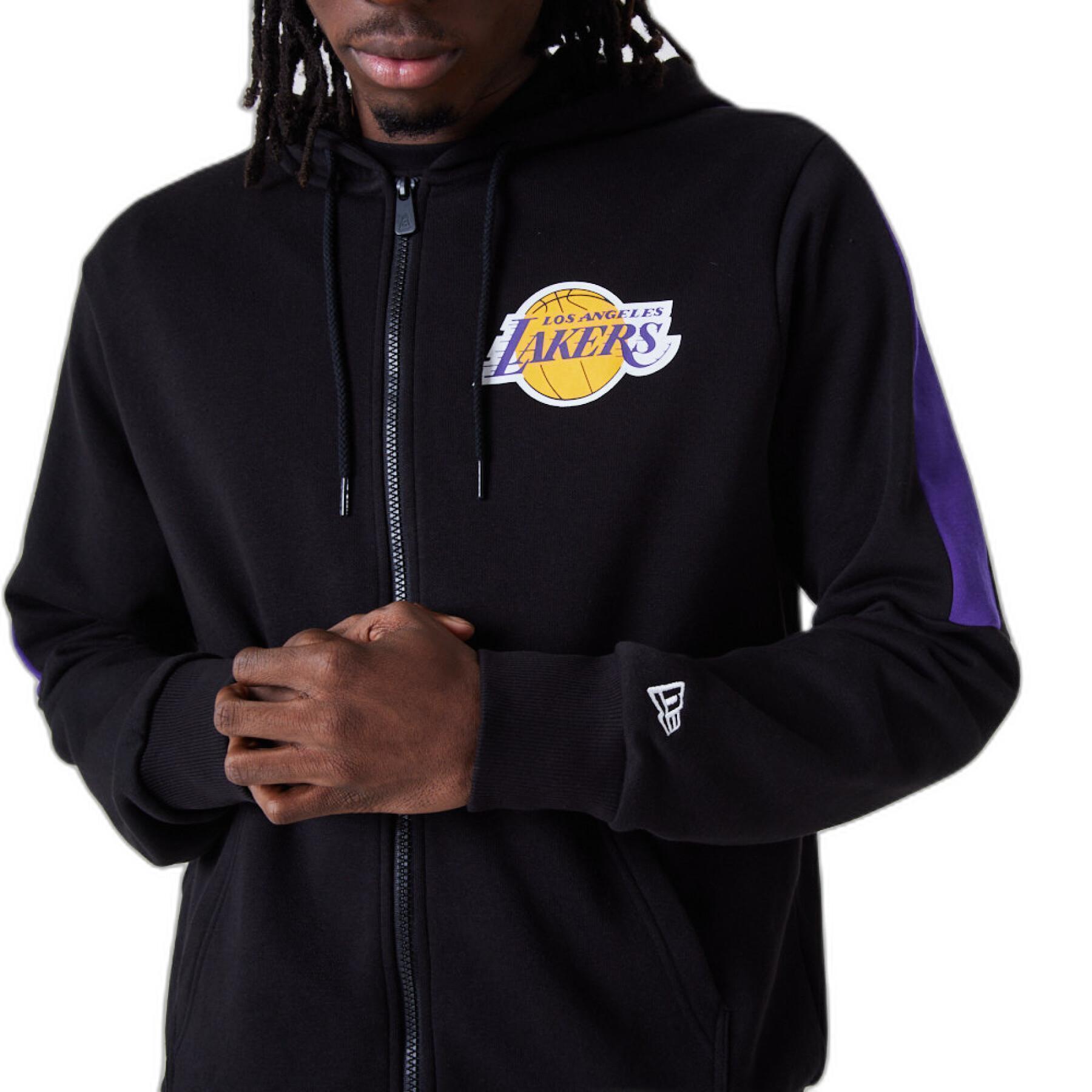 Sweatshirt med huva Los Angeles Lakers FZ Panel