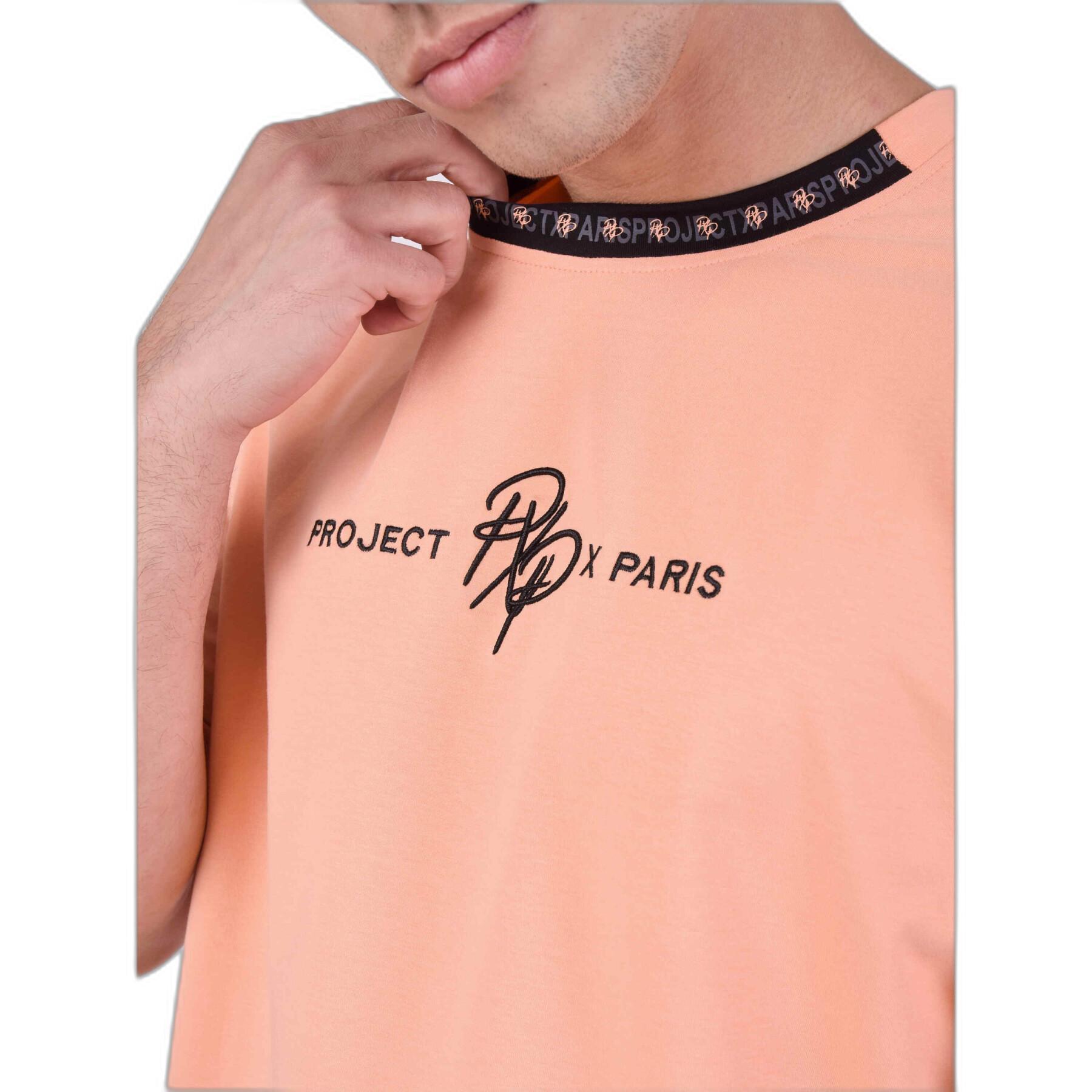 T-shirt med kontrasterande rand Project X Paris Logotée