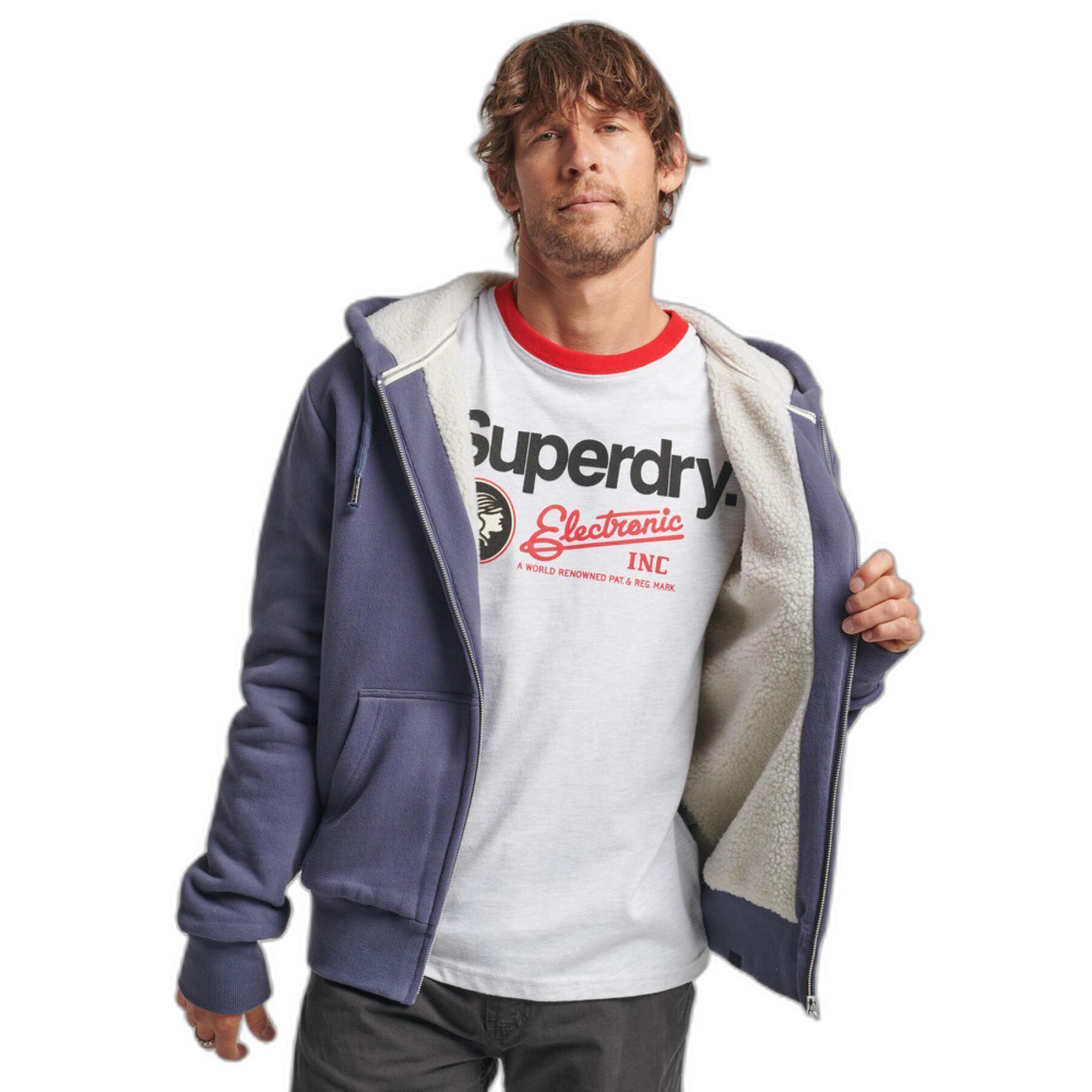 Sweatshirt med huva i ull Superdry