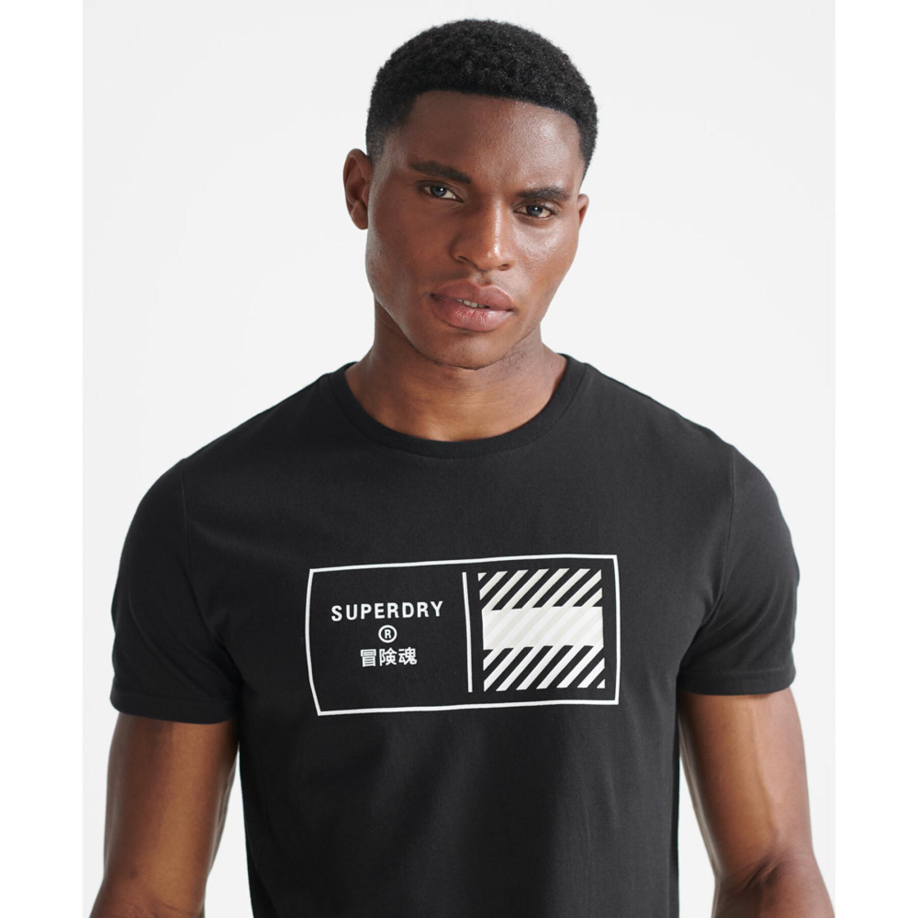 Mönstrad T-shirt Superdry Train Core