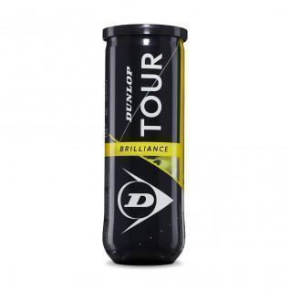 Uppsättning med 3 tennisbollar Dunlop tour brilliance