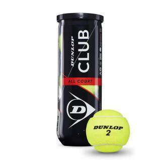 Uppsättning med 3 tennisbollar Dunlop club