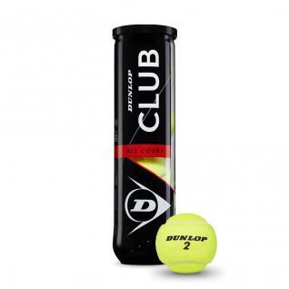 Uppsättning med 4 tennisbollar Dunlop club
