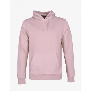 Sweatshirt med huva Colorful Standard Faded Pink