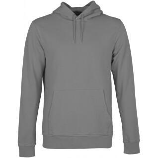 Sweatshirt med huva Colorful Standard Classic Organic storm grey