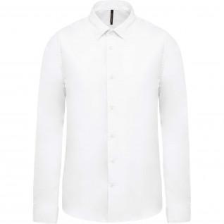 Långärmad skjorta Kariban Popeline blanc