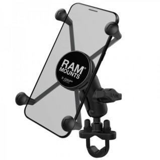 Smartphonehållare för motorcykel, kort arm, u-formad montering på styret RAM Mounts X-Grip®