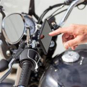 Kromat motorcykelfäste för kopplings- eller bromsspak SP Connect