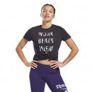 T-shirt för kvinnor Reebok Work Beats Talent Graphic