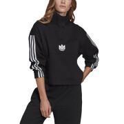 Sweatshirt för kvinnor adidas Originals Adicolor 3D Trefoil Fleece Half-Zip