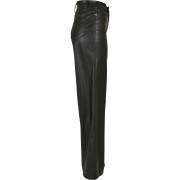 Byxor för kvinnor Urban Classics faux leather wide leg
